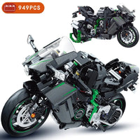 Thumbnail for Building Blocks MOC Tech Super Racing Motorcycle Bricks Toy 8109 - 1