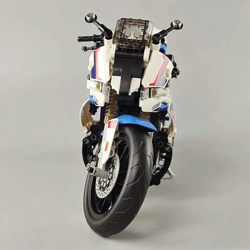 Building Blocks MOC Tech Track Racing Motorcycle Bricks Toy 7054 - 8