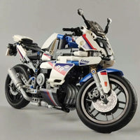 Thumbnail for Building Blocks MOC Tech Track Racing Motorcycle Bricks Toy 7054 - 13