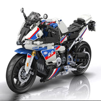 Thumbnail for Building Blocks MOC Tech Track Racing Motorcycle Bricks Toy 7054 - 4