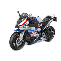 Thumbnail for Building Blocks MOC Tech Track Racing Motorcycle Bricks Toy 7054 - 1