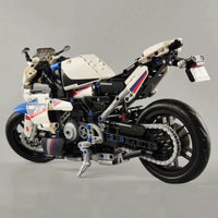 Thumbnail for Building Blocks MOC Tech Track Racing Motorcycle Bricks Toy 7054 - 10