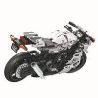 Thumbnail for Building Blocks MOC Tech V4 Racing Motorcycle Bricks Toy 7047 Construction Set Toys - 6