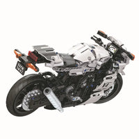 Thumbnail for Building Blocks MOC Tech V4 Racing Motorcycle Bricks Toy 7047 - 6