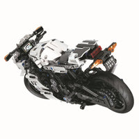 Thumbnail for Building Blocks MOC Tech V4 Racing Motorcycle Bricks Toy 7047 - 2