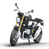 Thumbnail for Building Blocks Tech MOC Classic Heritage Motorcycle Bricks Toy 7052 Construction Set Toys - 2
