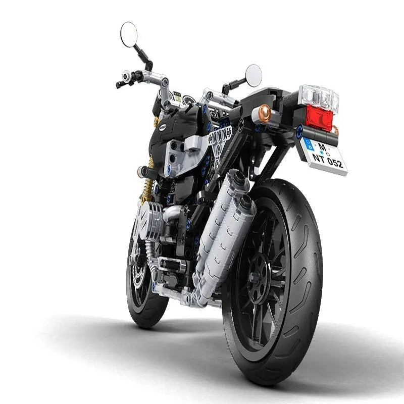 Building Blocks Tech MOC Classic Heritage Motorcycle Bricks Toy 7052 Construction Set Toys - 11