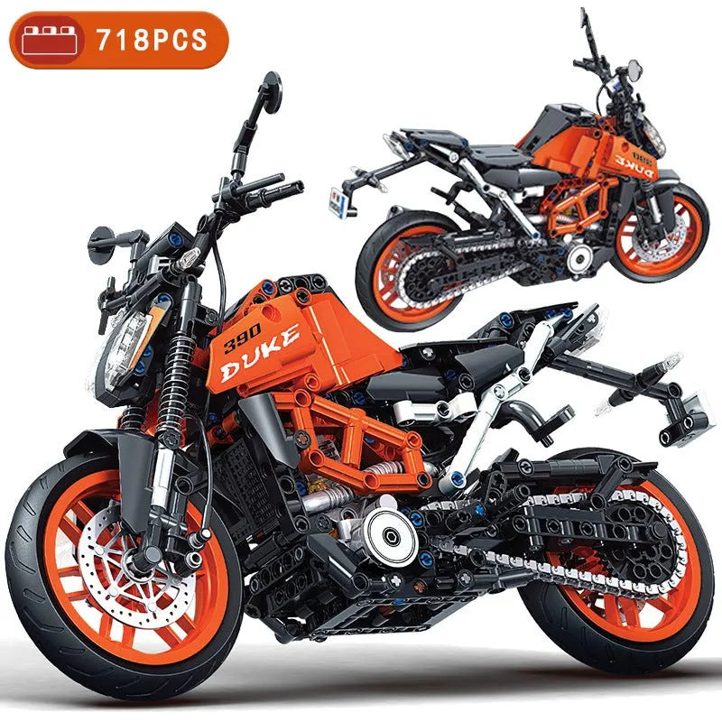 Building Blocks Tech MOC Classic KTM 390 DUKE Motorcycle Bricks Toy - 1