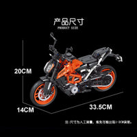 Thumbnail for Building Blocks Tech MOC Classic KTM 390 DUKE Motorcycle Bricks Toy - 6