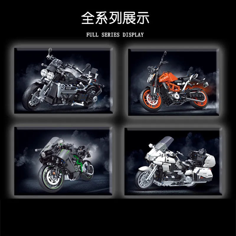 Building Blocks Tech MOC Classic KTM 390 DUKE Motorcycle Bricks Toy Construction Set Toys - 7