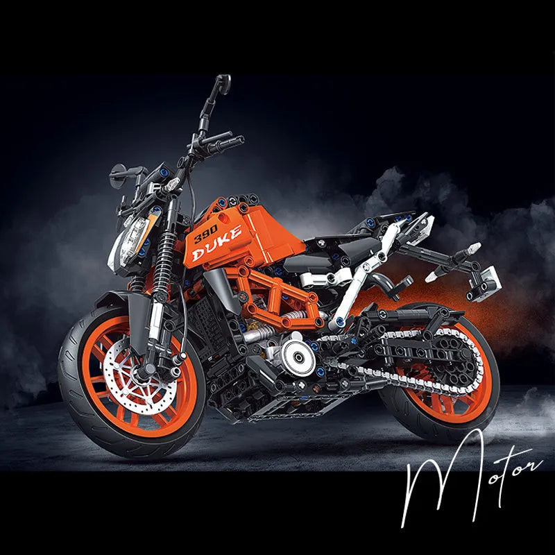 Building Blocks Tech MOC Classic KTM 390 DUKE Motorcycle Bricks Toy Construction Set Toys - 2