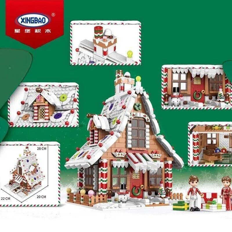 Building Blocks Christmas MOC Expert Gingerbread House Bricks Toys - 3
