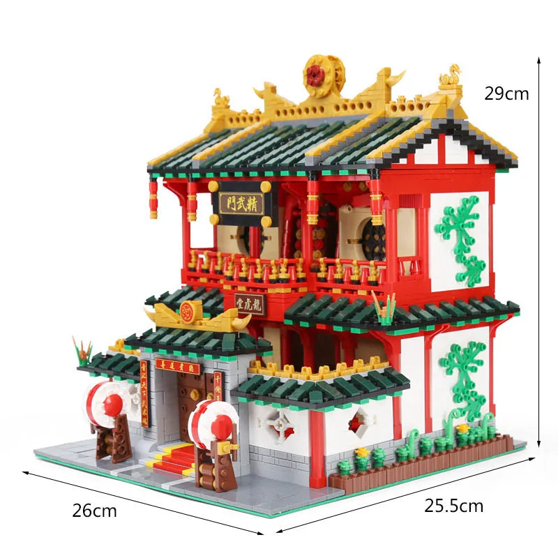 Building Blocks Creator Expert MOC Martial Art School Bricks Toy - 1