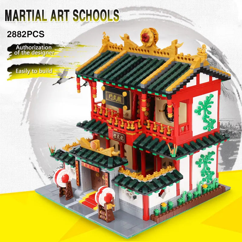 Building Blocks Creator Expert MOC Martial Art School Bricks Toy - 3