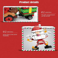Thumbnail for Building Blocks Ideas Christmas Santa Claus Reindeer Cart Bricks Toy - 8