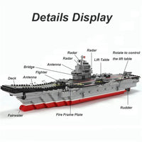 Thumbnail for Building Blocks Military MOC Chinese Type 001 Aircraft Carrier Ship Bricks Construction Set Toys - 6