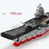 Thumbnail for Building Blocks Military MOC Chinese Type 001 Aircraft Carrier Ship Bricks - 9