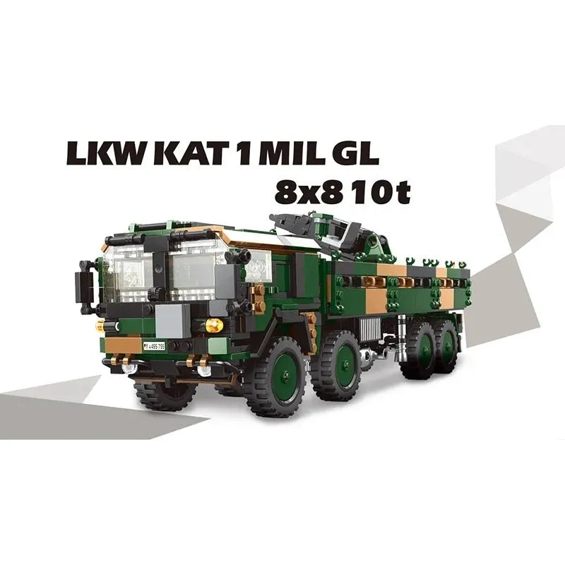 Building Blocks Military MOC MAN LKW KAT 1 Mil GL 10t Truck Bricks Toy - 3