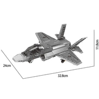 Thumbnail for Building Blocks Military MOC Stealth Fighter Jet F-35 Aircraft Bricks Toys Construction Set Toys - 7