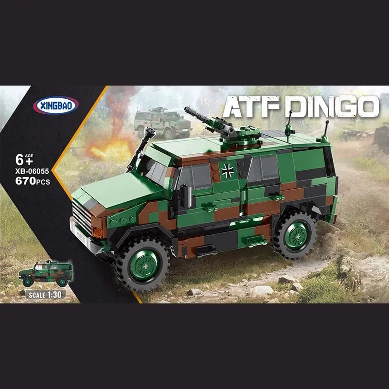 Building Blocks Military MOC WW2 ATF DINGO Car Infantry Vehicle Bricks Toy - 2