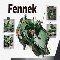 Thumbnail for Building Blocks Military MOC WW2 German Fennek Armored Vehicle Bricks Toy Construction Set Toys - 3