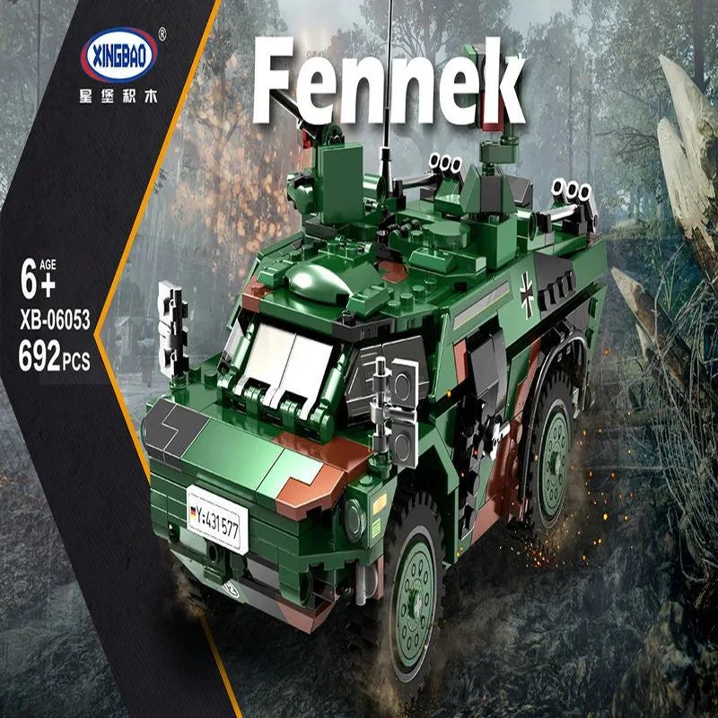 Building Blocks Military MOC WW2 German Fennek Armored Vehicle Bricks Toy Construction Set Toys - 2