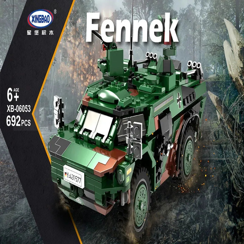 Building Blocks Military MOC WW2 German Fennek Armored Vehicle Bricks Toy - 2