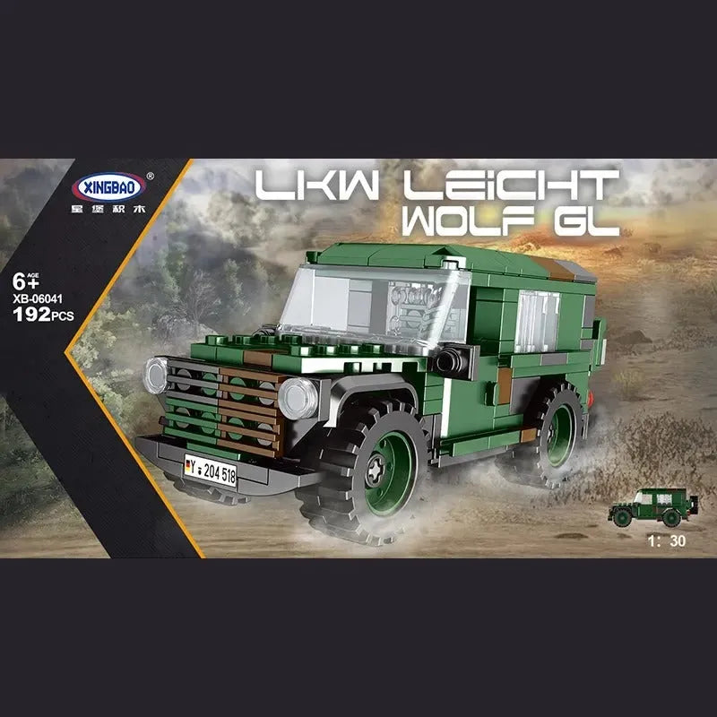 Building Blocks Military MOC WW2 Lkw Leicht Wolf Gl Armored Car Bricks Toys - 2