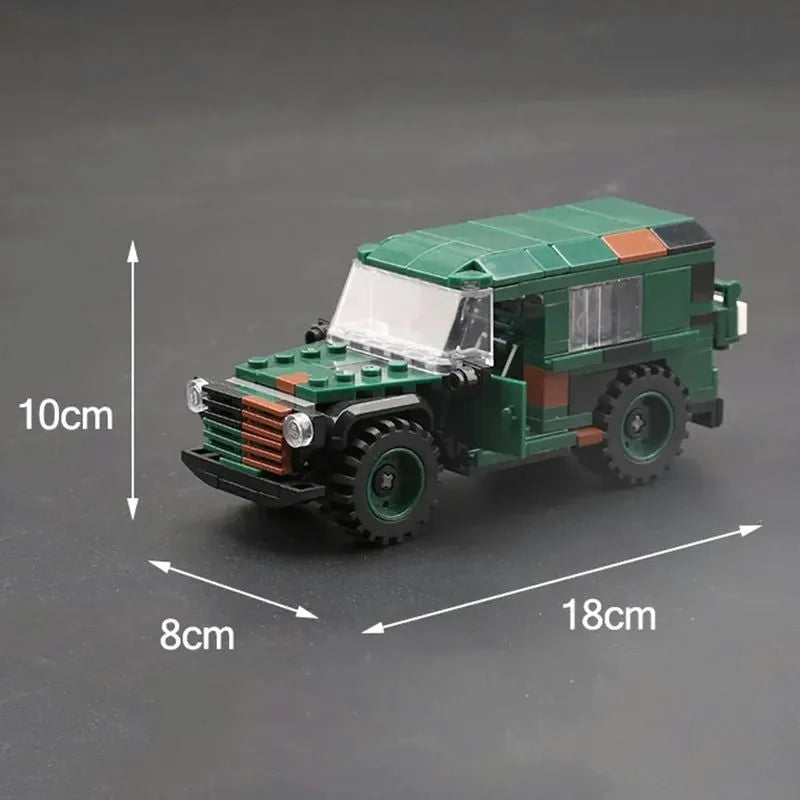 Building Blocks Military MOC WW2 Lkw Leicht Wolf Gl Armored Car Bricks Toys Construction Set Toys - 1