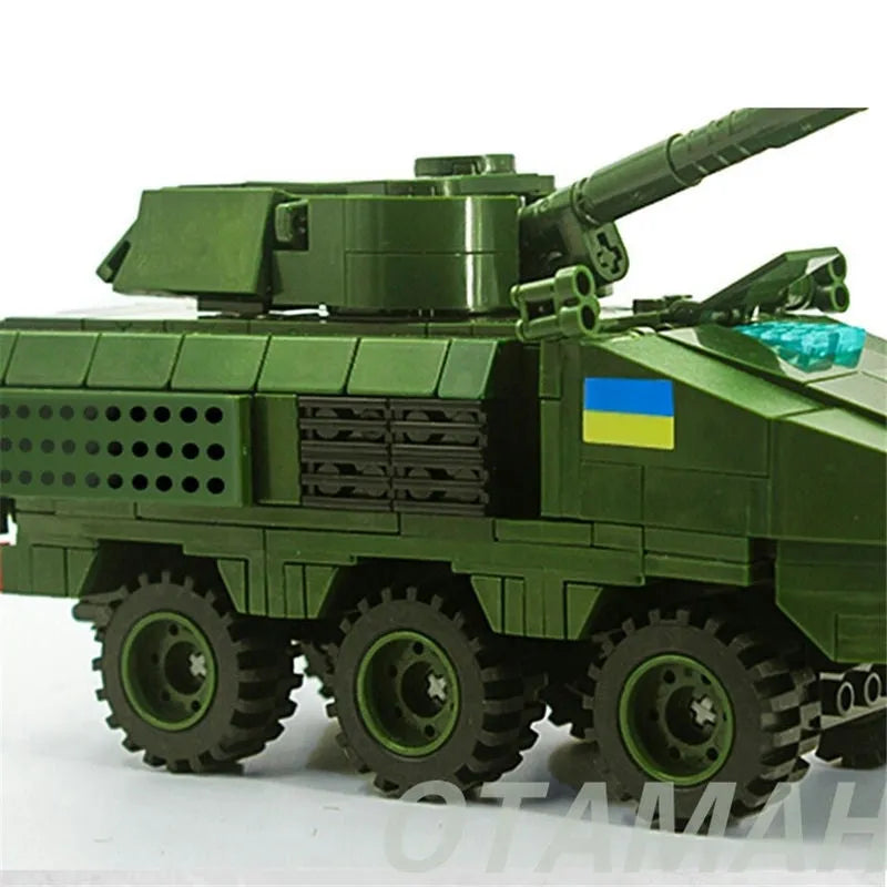 Building Blocks Military WW2 Armored Canon Vehicle Bricks Toy - 6