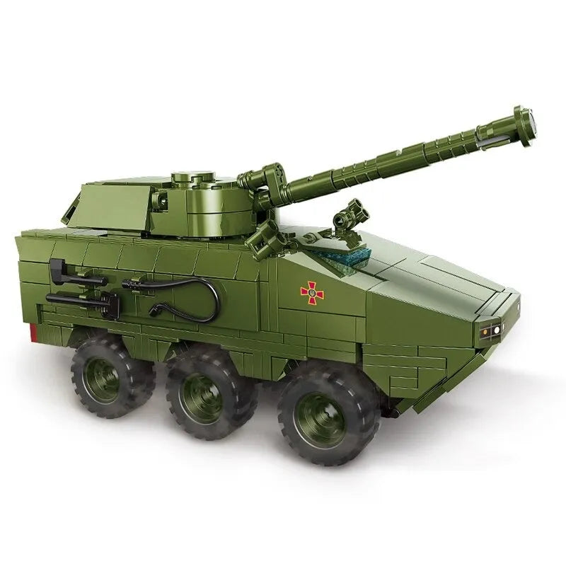 Building Blocks Military WW2 Armored Canon Vehicle Bricks Toy Construction Set Toys - 1