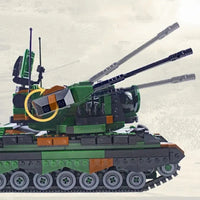 Thumbnail for Building Blocks Military WW2 FlakPz Gepard Self Propelled Artillery Bricks Toy Construction Set Toys - 3