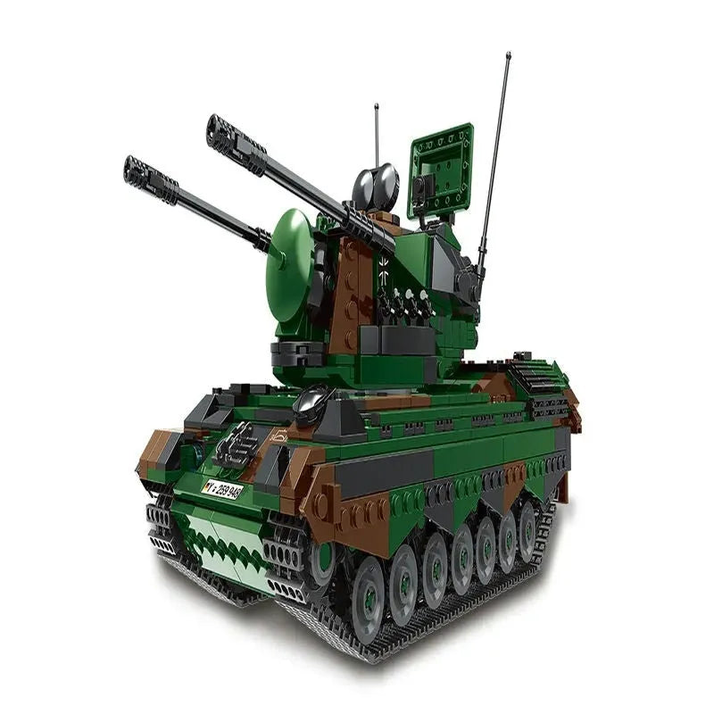 Building Blocks Military WW2 FlakPz Gepard Self Propelled Artillery Bricks Toy Construction Set Toys - 5