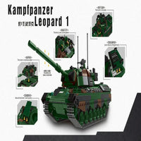 Thumbnail for Building Blocks Military WW2 German Kampfpanzer Leopard 1 Battle Tank Bricks Toy Construction Set Toys - 4