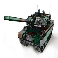 Thumbnail for Building Blocks Military WW2 German Kampfpanzer Leopard 2A6 Battle Tank Bricks Toy - 2