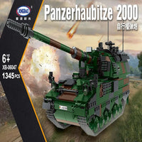Thumbnail for Building Blocks Military WW2 German PZH - 2000 Heavy Battle Tank Bricks Toy - 3