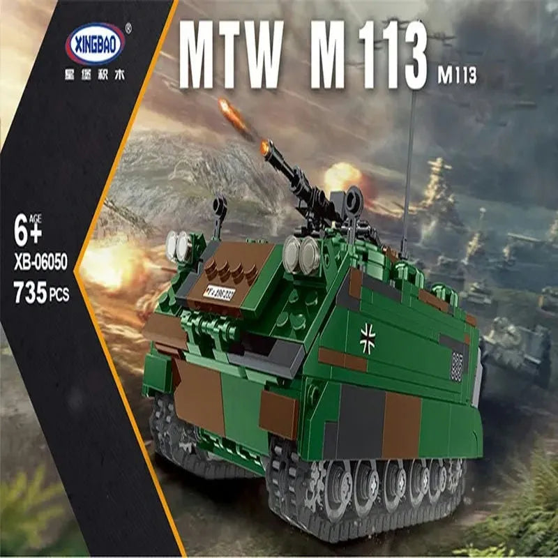 Building Blocks Military WW2 M113 Amphibious Transport Vehicle Bricks Toys - 2