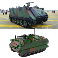 Thumbnail for Building Blocks Military WW2 M113 Amphibious Transport Vehicle Bricks Toys - 6