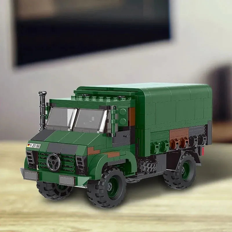 Building Blocks Military WW2 MOC Unimog LKW 2T GL Armored Truck Bricks Toy Construction Set Toys - 2