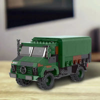 Thumbnail for Building Blocks Military WW2 MOC Unimog LKW 2T GL Armored Truck Bricks Toy Construction Set Toys - 2