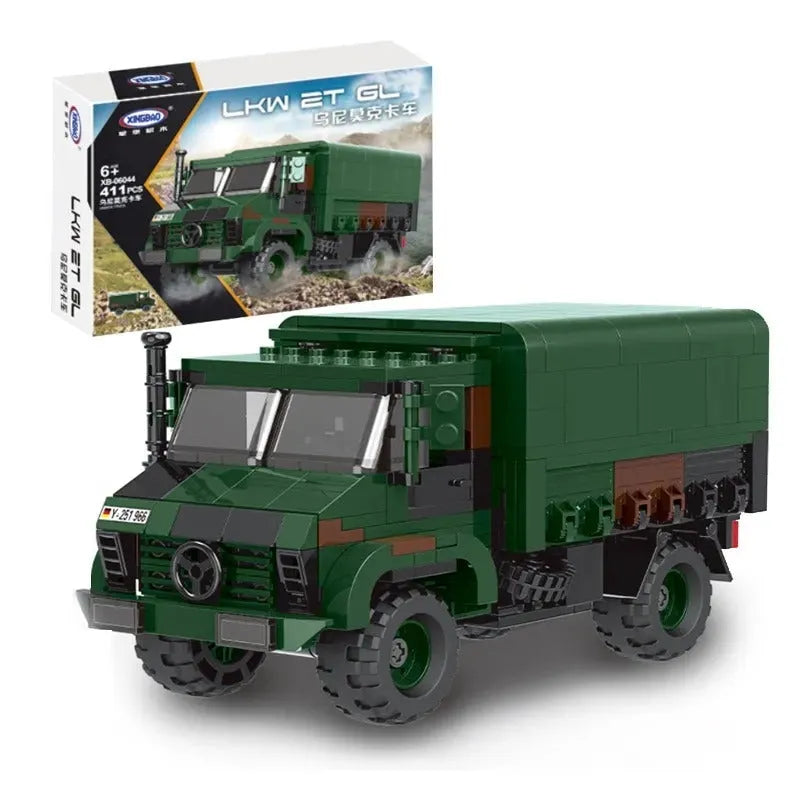 Building Blocks Military WW2 MOC Unimog LKW 2T GL Armored Truck Bricks Toy Construction Set Toys - 3