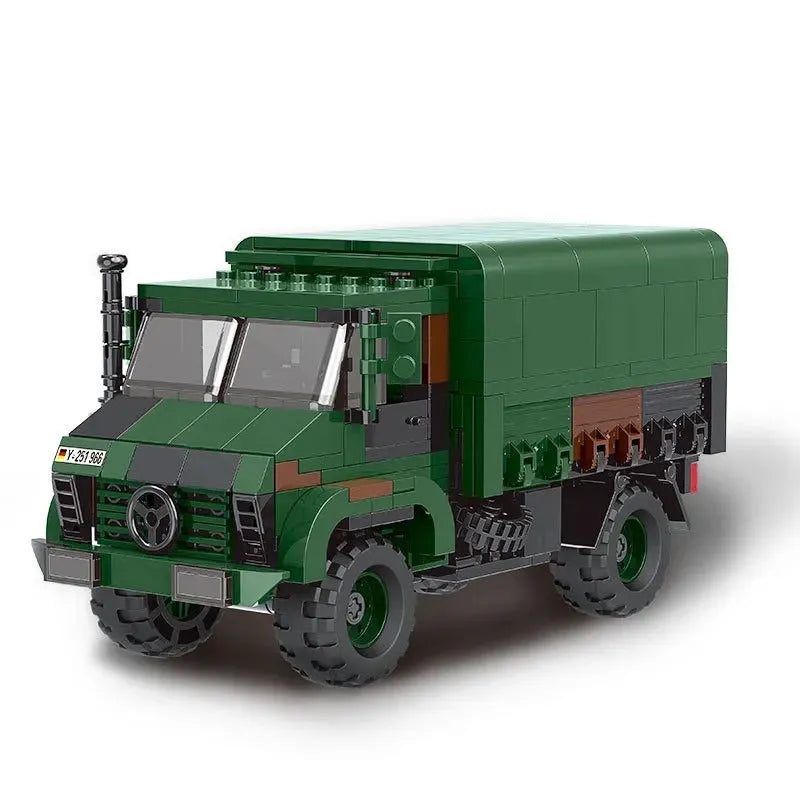Building Blocks Military WW2 MOC Unimog LKW 2T GL Armored Truck Bricks Toy - 1