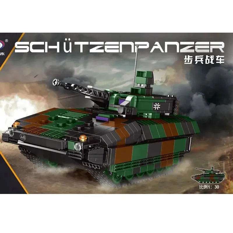 Building Blocks Military WW2 Schutzenpanzer Infantry Combat Vehicle Bricks Toy Construction Set Toys - 3