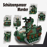 Thumbnail for Building Blocks Military WW2 Schutzenpanzer Marder Infantry Vehicle Bricks Toy - 2