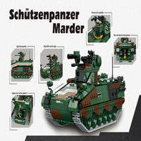 Thumbnail for Building Blocks Military WW2 Schutzenpanzer Marder Infantry Vehicle Bricks Toy Construction Set Toys - 2