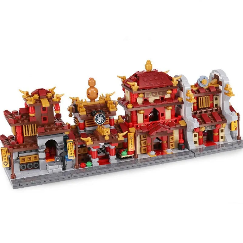 Building Blocks MOC Architecture China Town Street Bricks Toy Construction Set Toys - 1