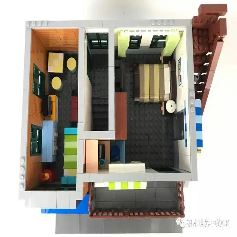 Building Blocks MOC City Creator Guest House Urban Village Bricks Toys - 6