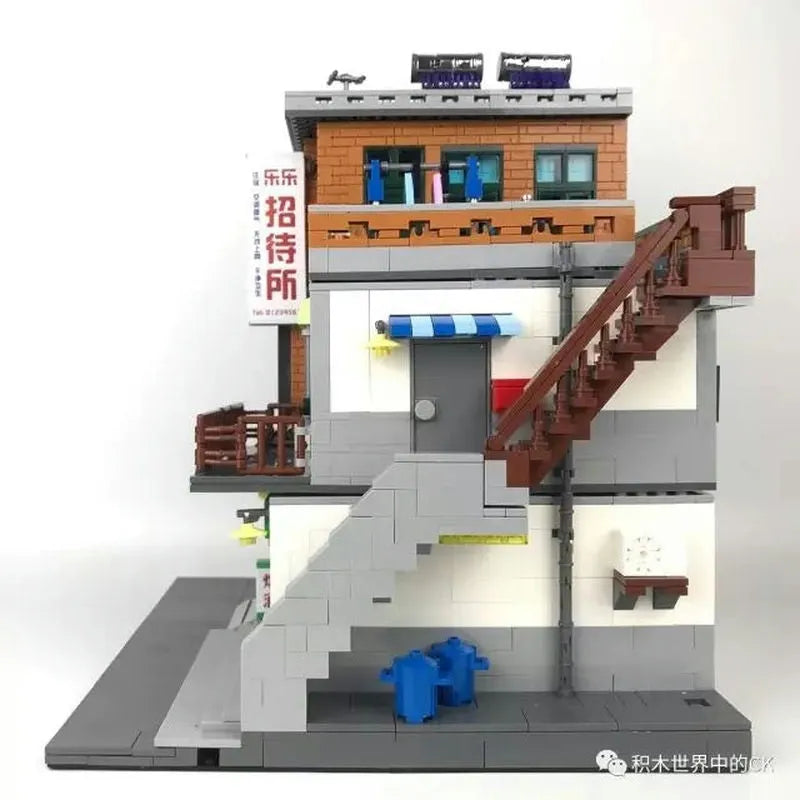 Building Blocks MOC City Creator Guest House Urban Village Bricks Toys - 3