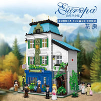 Thumbnail for Building Blocks MOC City Experts Europa Flowers Shop Bricks Toys Construction Set Toys - 2