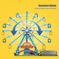 Thumbnail for Building Blocks MOC Creator City Rotating Ferris Wheel Bricks Kids Toys - 9